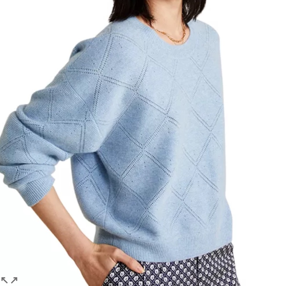 NWT Vineyard Vines Women’s Pointelle Cashmere Sweater Size Small - Picture 2 of 8